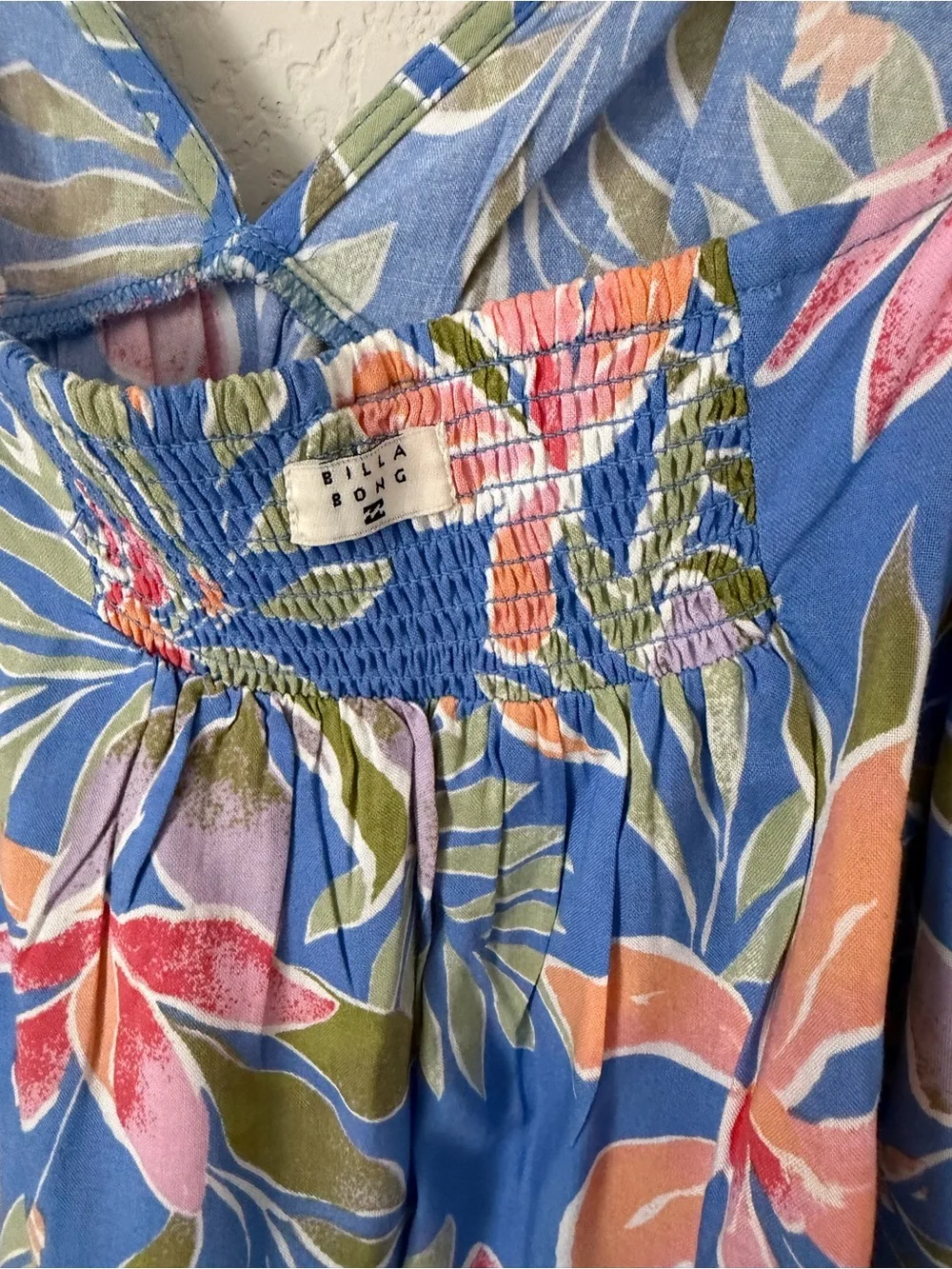 Billabong Blue Tropical Floral V-Neck Camisole - Picture 5 of 11